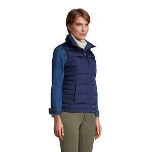Lands' End Women's Dark Blue Quilted Vest